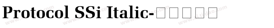 Protocol SSi Italic字体转换